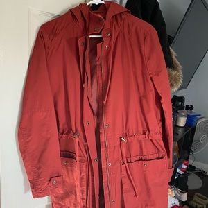 Women’s burnt orange hooded jacket